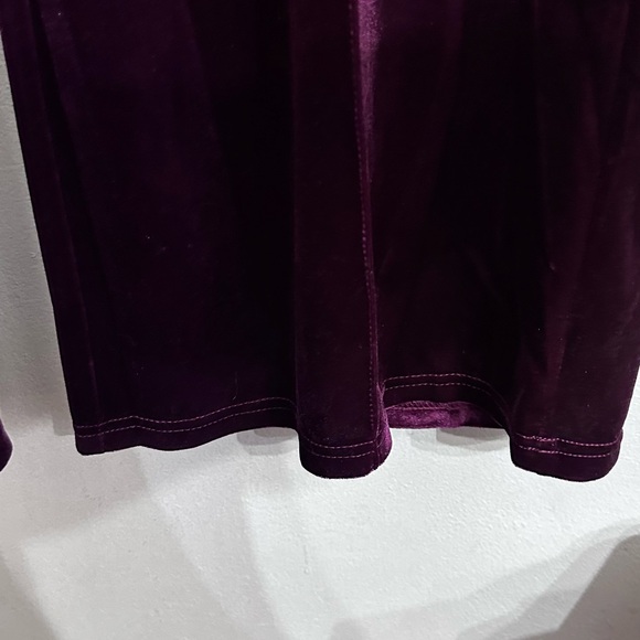 StyleWe Velvet Urban Wideleg High Waisted Trousers size M Purple Retro Chic - Picture 11 of 14